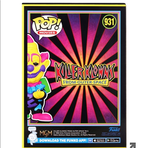 Funko Pop Killer Clowns from OuterSpace Jumbo SE Black Light Glow NWT - Picture 2 of 9